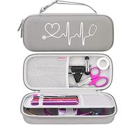 BOVKE Étui rigide pour stéthoscope 3M Littmann Classic III, Lightweight II S.E, Cardiology IV Diagnostic, MDF Acoustica Deluxe - Espace supplémentaire pour marteau médical et lampes stylo, Gris