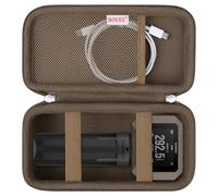 BOVKE Hard Storgae Case Fit pour Garmin Xero C1 Pro Chronographe Compact pour Le tir à Distance, Garmin Xero C1 Pro Chronographe Sac de Voyage avec Poche en Maille pour Les câbles de Charge, Marron