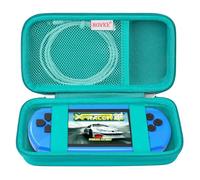 BOVKE Housse de téléphone Compatible Bezirk 16 - bit Jeu de Poche Adulte, Bezirk Classique Vintage Jeu vidéo Stand avec câble de Charge Mesh Pocket, Turquoise