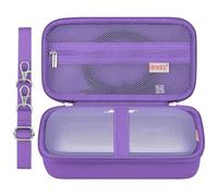 BOVKE Housse de Voyage Rigide pour Bose soundlink Flex Haut - Parleur Portable Bluetooth, Poche Mesh supplémentaire pour Haut - Parleur Bluetooth Chargeur Bose, Violet (avec bandoulière)