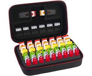 BOVKE Organisateur de boîtier de Lecteur Flash USB 48 emplacements pour Cartes SD Support de Carte mémoire pour Lecteur de Pouce pour clés USB SanDisk Samsung Netac PNY TOPESEL - Poche Filet, Noir