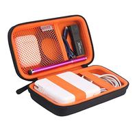 BOVKE Portant Dur Cas de Protection résistant à l'impact Travel Power Bank Sac Sac USB câble Organisateur pour écouteurs, Cordons, Adaptateur de Chargeur, Accessoires électroniques Portefeuille, Noir