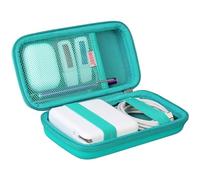 BOVKE PU étui de Voyage Dur pour MacBook Air Pro Adaptateur d'alimentation Apple MagSafe 2 Chargeur USB-C, Espace supplémentaire pour USB C Hub, Type C Hub, Souris Magique, câble de Charge, Turquoise