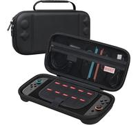 BOVKE Slim Carrying Case pour la Nouvelle 2025 Nintendo Switch 2, Sac de Voyage Dur Switch 2, Poche en Maille supplémentaire pour Joy-Con, câbles, Cartouches de Jeux et Accessoires, Noir