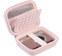 BOVKE Voyage Étui pour Kodak Pixpro C1 - Appareil Photo Numérique Ultra-Compact, étui Compact pour Appareil Photo Compact PIXPRO C1 avec Poche en Filet pour Secteur et Câbles, Rose