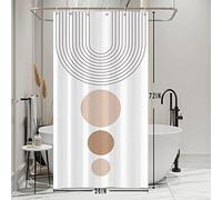 Bovlleetd Rideau de Douche Rideau de Douche Boho en Tissu pour Ensemble de Salle de Bain avec Crochets Demi-étroit Taille 36 "x72 Arc Moderne Minimaliste géométrique Baignoire décors à la Maison