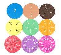 BovoYa 51 Pcs Magnétique Fraction Ronde Early Éducatifs Mathématiques Jouet Enfants Apprendre Numéros Éducatifs Jouets pour Enfants Plus de 6 Ans