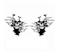 BOVUXKJH Ensemble de 2 Autocollants Tête de Mort pour Voitures, Accessoires pour SUV, Camions et Bus