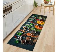 BOVZOX Tapis Cuisine Absorbant Antidérapant Tapis Devant Evier Assaisonnement coloré Tapis Ensemble Universel pour Salle de Bain Douche Paillasson Porte 50 x 140cm