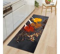 BOVZOX Tapis Cuisine Épices à la cuillère Antidérapant Lavable en Machine Tapis de Bain Paillasson Tapis de Sol Cuisine 60 x 120cm