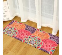 BOVZOX Tapis de Cuisine Antidérapant Style Ethnique Tapis pour Devant Evier Absorbant, Doux Tapis du Sol pour Salon Chambre Passage Lavable en Machine 50 x 160cm