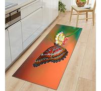 BOVZOX Tapis de Cuisine Papillon Antidérapant Tapis Devant Evier, Tapis de Sol Cuisine Lavable en Machine, Tapis de Bain Paillasson, Tapis Couloir 50 x 160cm
