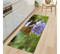 BOVZOX Tapis de Cuisine Papillon Tapis de Couloir, Paillasson Intérieur Tapis, Tapis de Passage, PVC Imperméable, Antidérapant 60 x 90cm