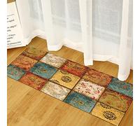 BOVZOX Tapis de Cuisine Style Ethnique Tapis Couloir, Devant Evier Antidérapant Tapis de Sol Absorbant Lavable Décoration, Salon, Salle de Bain, Entrée, Cuisine 50 x 160cm