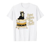 Bow Before The Fluff Courwned Cat T-Shirt Graphique avec Valeur