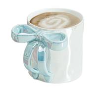 Bow Coffee Tasse - Bow Cup | Cubes de ruban enchanteur | Jolies tasses à café esthétiques | Tasse en céramique moderne de lave-vaisselle pour café | Drinkware multifonction pour eau avec boissons