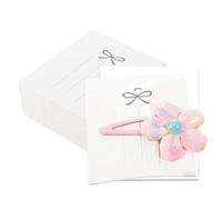 Bow Display - Hair Accessories Organizer | 200-Piece Rectangular White Reusable, For Barrettes Jewelry Earrings Brooch Boutique Shop Market Retail Craft Fair