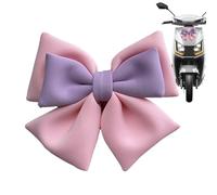 Bow for Motorcycle Helmet - 9.84 inch 3D Large Fabric Bow | Cute Girly Space Cotton Helmet Decoration | Self Adhesive Car Accessory for Women Bike. Lightweight 30g, Universal Fit