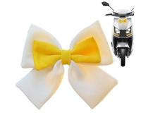 Bow for Motorcycle Helmet - 9.84 inch 3D Large Fabric Bow | Cute Girly Space Cotton Helmet Decoration | Self Adhesive Car Accessory for Women Bike. Lightweight 30g, Universal Fit