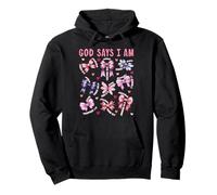 Bow God Say I Am Christian Girl Teen Women Verse Bible Jésus Sweat à Capuche