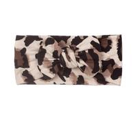 Bow Headband - Wide Leopard Hair Turban Head Wraps, Soft Stretchy Bows