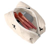 Bow Makeup Bag, Cosmetic Organizer, Aesthetic Large Toiletry Bag, Long Lasting Makeup Pouch Travel Pencil Purse for Women and Girls, 6.3x3.54x3.54 inches