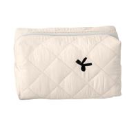 Bow Makeup Bag, Portable Cosmetic Pouch, Aesthetic Travel Organizer, Large Capacity Zipper Case, Soft & Stylish Design, Multi-Use for Toiletries, Pencil Storage & Accessories