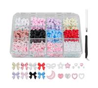 Bow Nail Decoration - Nail Charm | Nails Decorations Accessories | Multi Shape Nails Decoration | Manicure Decorations Bow-Knot, Multi Shape Pearl, Heart, Star NailDecorations Set for Phone Case