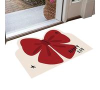 Bow Rug - 60x40x1cm Bow Door Mat, Bows Shaped Bathroom Rug, Water Absorbent Non-Slip Welcome Mat, Quick Drying Bathroom Entrance Floor Pad for Shower Tub for Kids Teen Adults