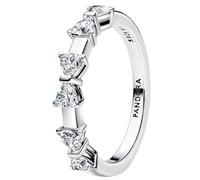 Bow Sterling Silver Ring with Clear Cubic Zirconia