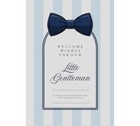 Bow Tie Baby Shower Guest Book (Blue) with Prompts