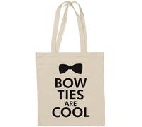 Bow Ties are Cool Bow Tie Black Art Sac fourre-tout en coton naturel Blanc