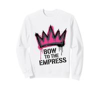Bow to The Impress Grunge Punk Crown Street Art Sweatshirt