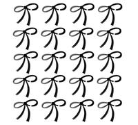 Bow Wine Glass Marker, 20 x Black Bow Cup Labels | Charme de boisson acrylique, décoration de tasses, étiquettes décoratives pour tasse à cocktail champagne
