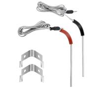 Bowarepro Lot de 2 sondes de rechange pour barbecue compatibles avec Weber Igrill 2 Igrill Mini Igrill 3 thermomètres pour barbecue à viande Plage de température de -50 °C à 380 °C (noir + rouge)