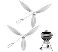 BOWAREPRO Lot de 2 systèmes de nettoyage One-Touch de 18-1/2" - 47 cm - Compatible avec Weber 90992 3618 7443 307443 307408 90719 - Pour barbecue au charbon de bois/barbecue sphérique 7444 - Pièces de