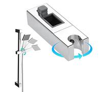 bowarepro Support coulissant pour pommeau de douche rectangulaire réglable pour barre coulissante de salle de bain - Support mural fixe