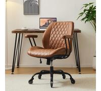 BOWDOW Fauteuil Inclinable,Doss.Remb. Acc.Amov.Brun | Structure fer,roues tous sols,vérin sécurisé,assise ressorts, entretien facile.