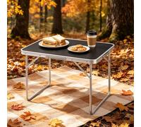 BOWDOW Table Pliante Ultra-légère 70 cm, Portable, Camping - Noir | Poids plume, se plie en un instant. Parfaite pour pique-nique, pêche et toutes vos activités en extérieur.