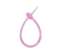 Boweain Attache de câble en silicone,fleurs Attache de Câble Élastique Sangles de Câbles réutilisables bandes élastiques de câble,sangle organisatrice de câble bande de fixation de bureau -Gelée Rose