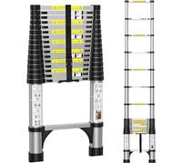 BOWEITI Échelle télescopique Pliable en Aluminium, avec Pieds antidérapants, légère et compacte, pour Camping-Car, Maison, extérieur, capacité 150 kg