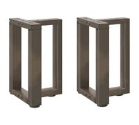 BOWEKAM Accessoires de table - Pieds de table basse en forme de T - 2 pièces - Acier - 38 x 25 x (42-43) cm