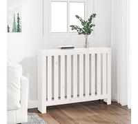 BOWEKAM Accessoires pour appareils électroménagers - Accessoires de chauffage - Cache-radiateur - Blanc - 108,5 x 19 x 84 cm - Bois de pin massif