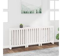 BOWEKAM Accessoires pour appareils électroménagers - Accessoires de chauffage - Cache-radiateur - Blanc - 210 x 21 x 85 cm - Bois de pin massif