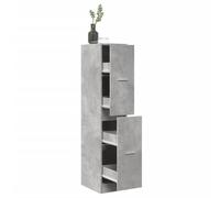 BOWEKAM Armoire d'apothicaire gris béton 30 x 41 x 144,5 cm - Armoire de rangement et casiers en bois d'ingénierie
