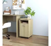 BOWEKAM Armoire d'appoint à roulettes en chêne sonoma 33 x 38 x 60 cm