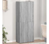 BOWEKAM Armoire de rangement en bois d'ingénierie Gris Sonoma 60 x 32 x 153 cm