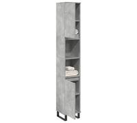 BOWEKAM Armoire de salle de bain Béton gris 30x30x190 cm en bois d'ingénierie