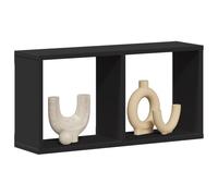 BOWEKAM Armoire murale 60 x 16 x 30 cm en bois d'ingénierie, étagères, étagères murales et rebords Noir