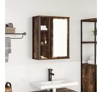 BOWEKAM Armoire murale de salle de bain avec miroir Chêne fumé 50 x 21 x 60 cm